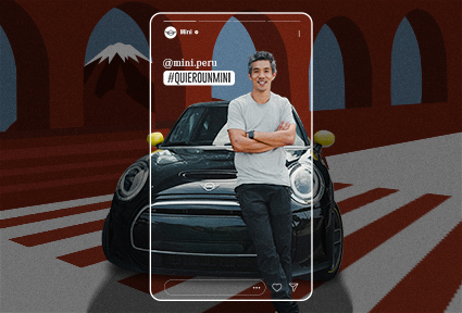 Paso 2: Realiza tu prueba de manejo y comparte un post o story en Instagram etiquetando a @mini.peru usando el hashtag #QuieroUnMINI